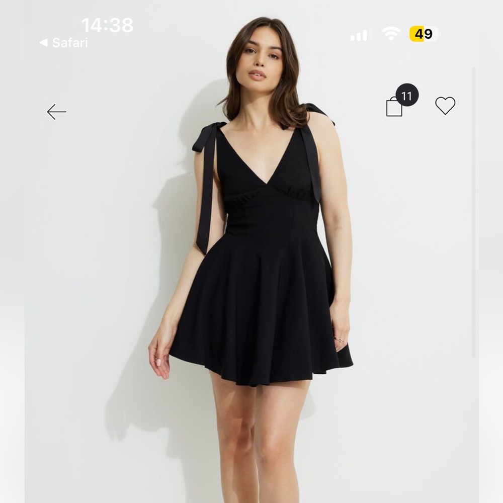 Mini Dress with Satin Bows | Dynamite